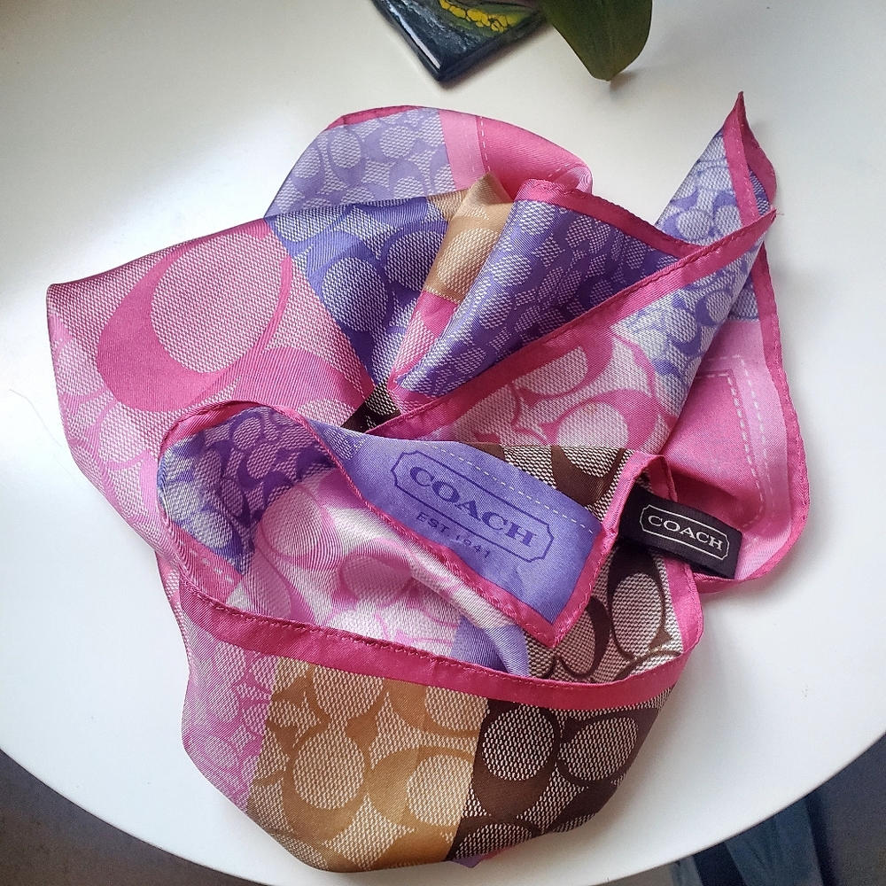 Coach Silk Scarf - Picture 2 of 7